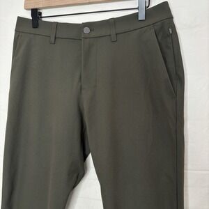 Lululemon Men's ABC Trouser Slim Fit Pants Olive Green 31 Warpstreme Stretch
